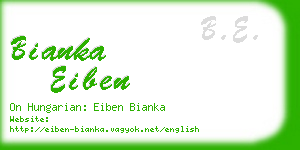 bianka eiben business card